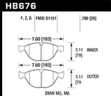 Hawk 06-10 BMW M5/M6 HPS Street Front Brake Pads