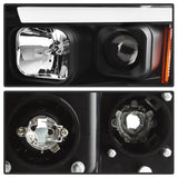 Spyder 02-05 Dodge Ram 1500 Light Bar Projector Headlights - Black (PRO-YD-DR02V2-LB-BK)