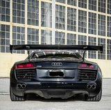 APR Performance Carbon Fiber 71 Inch GTC-500 Audi R8 Spec Adjustable Wing With Trunk Replacement Audi R8 2006-2015