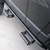 N-Fab RKR Rails 97-06 Jeep Wrangler TJ/BJ 2 Door All - Tex. Black - 1.75in - w/ Detachable Steps