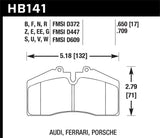 Hawk Audi/Porsche Rear AND ST-40 HPS Street Brake Pads