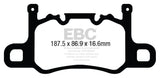 EBC 13-15 Porsche 911 (991) (Cast Iron Rotor only) 3.8 GT3 Yellowstuff Rear Brake Pads
