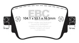 EBC 15+ Volkswagen GTi 2.0 Turbo Redstuff Rear Brake Pads