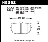 Hawk 89-97 Nissan 240SX SE HPS Street Rear Brake Pads