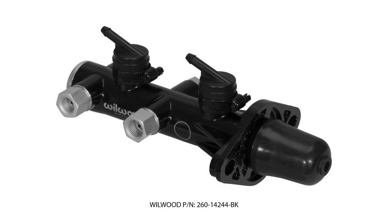 Wilwood Tandem Remote Master Cylinder - 1 1/8in Bore Black
