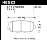 Hawk HP 06-10 Mazda Miata Mx-5 HP+ Street Rear Brake Pads