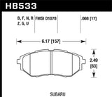 Hawk 2006-2007 Subaru B9 Tribeca Limited HPS 5.0 Front Brake Pads