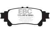 EBC 10+ Lexus RX350 3.5 (Japan) Extra Duty Rear Brake Pads