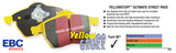 EBC 14-17 Maserati Ghibli (330 PS Package ONLY) Yellowstuff Rear Brake Pads