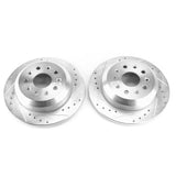 Power Stop 2018 Jeep Wrangler Rear Evolution Drilled & Slotted Rotors - Pair
