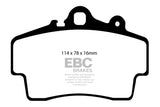 EBC 97-99 Porsche Boxster (Cast Iron Rotors only) 2.5 Redstuff Front Brake Pads