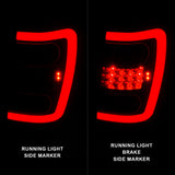 ANZO 1999-2004 Jeep Grand Cherokee LED Tail Lights w/ Light Bar Black Housing Smoke Lens