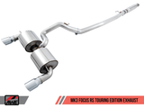 AWE Tuning Ford Focus RS Touring Edition Cat-back Exhaust - Resonated - Diamond Black Tips