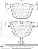 StopTech Street Touring 06-09 BMW M5 E60 / 07-09 M6 E63/E63 Rear Brake Pads