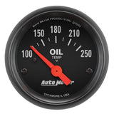 Autometer Z-Series 52mm 100-250 Degrees F. SSE Oil Temp Gauge