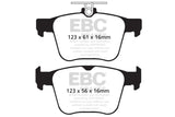 EBC 14+ Audi S3 2.0 Turbo Yellowstuff Rear Brake Pads