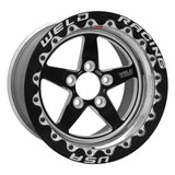 Weld S71 15x10.33 / 5x4.75 BP / 7.5in. BS Black Wheel (Medium Pad) - Black Single Beadlock MT