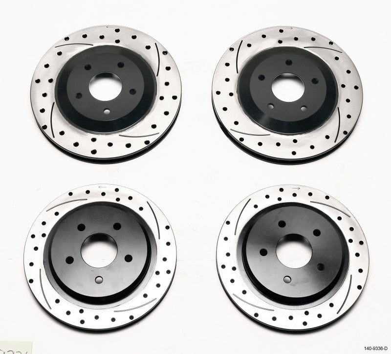 Wilwood Rotor Kit Front/Rear-Drilled 97-04 Corvette C5 All/ 05-13 C6 Base
