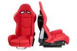 F1SPEC TYPE R1 RECLINE SEAT (PAIR) - Red
