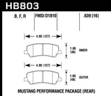 Hawk 16-17 Ford Mustang Brembo Package HPS 5.0 Rear Brake Pads