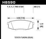 Hawk Performance 08-14 Toyota Land Cruiser Ceramic Street Rear Brake Pads