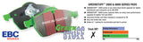 EBC 98-03 Nissan Skyline (R34) 2.5 GT (200) Greenstuff Rear Brake Pads