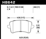 Hawk 09-10 Audi A4/A4 Quattro/A5 Quattro/Q5/S5 / 10 S4 HPS Street Rear Brake Pads