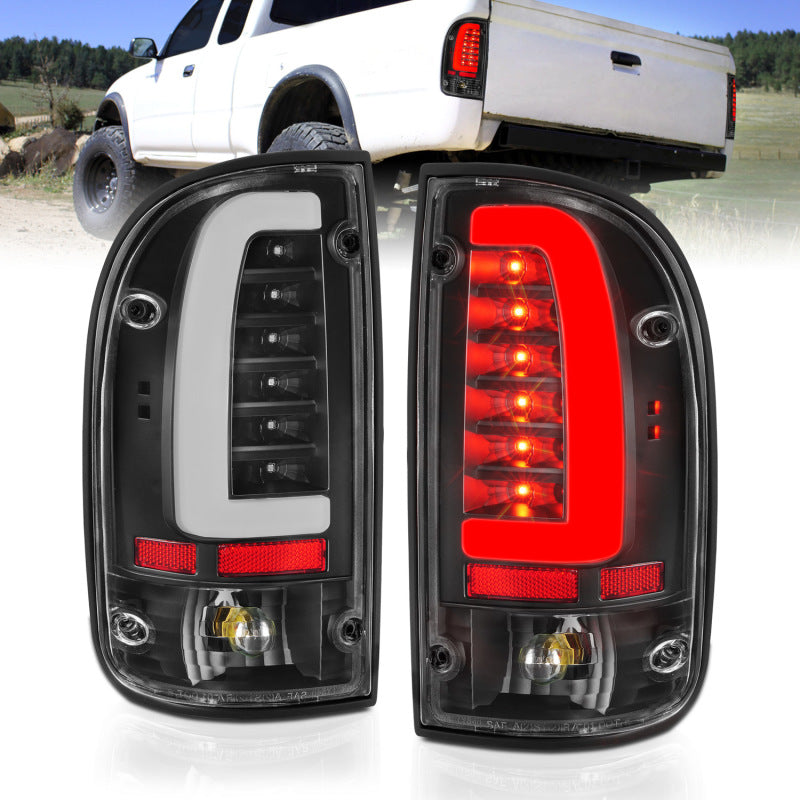 ANZO 95-00 Toyota Tacoma LED Taillights Black Housing Clear Lens (Pair)