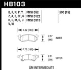 Hawk 76-77 Chevrolet Camaro LT / 72 Camaro Z28 / 69-81 Camaro Super Duty Street Front Brake Pads