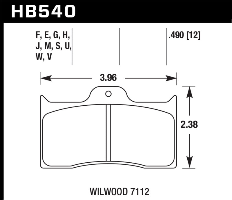 Hawk Wilwood 7112 Caliper DTC-70 Brake Pads