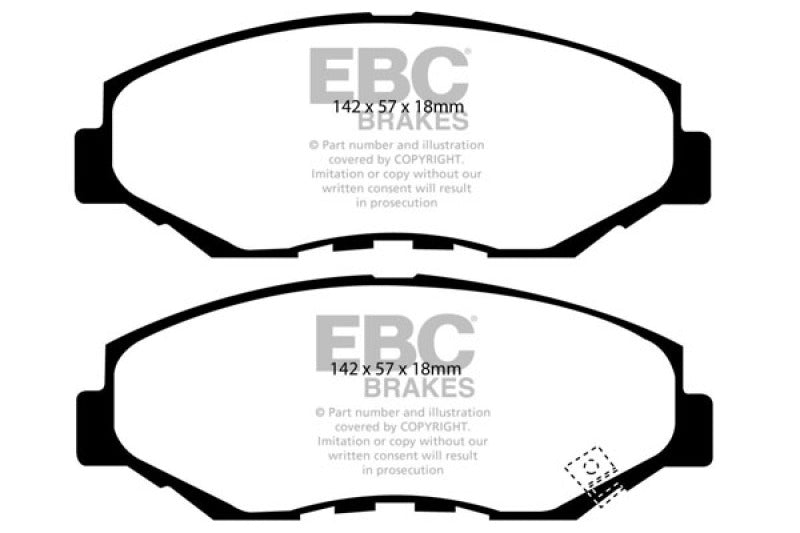 EBC 13-15 Acura ILX 1.5 Hybrid Ultimax2 Front Brake Pads