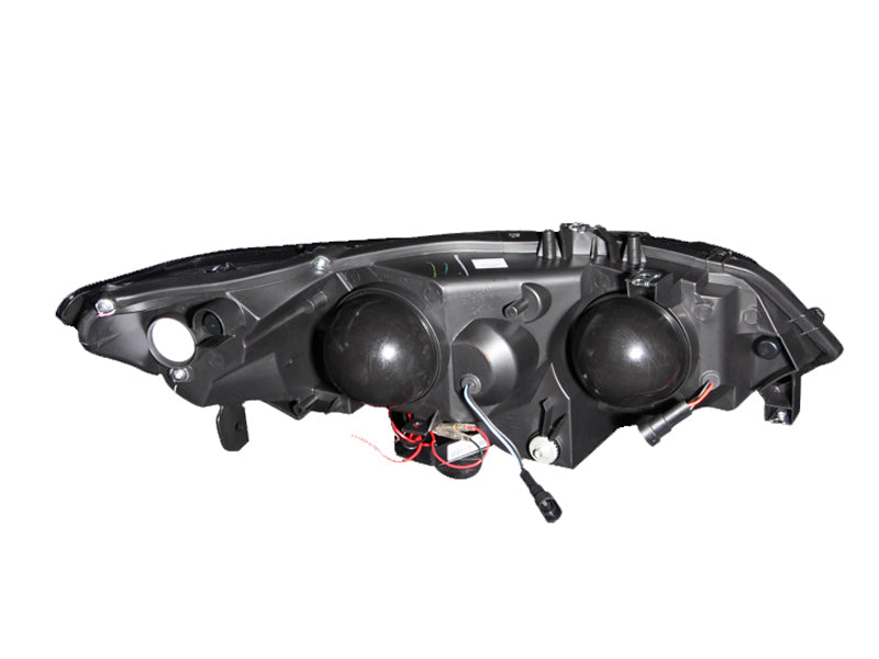 ANZO 2006-2011 Honda Civic Projector Headlights w/ Halo Black (CCFL)